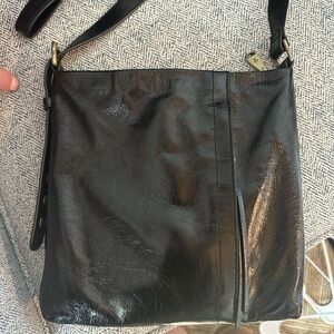 Black Leather Crossbody Bag